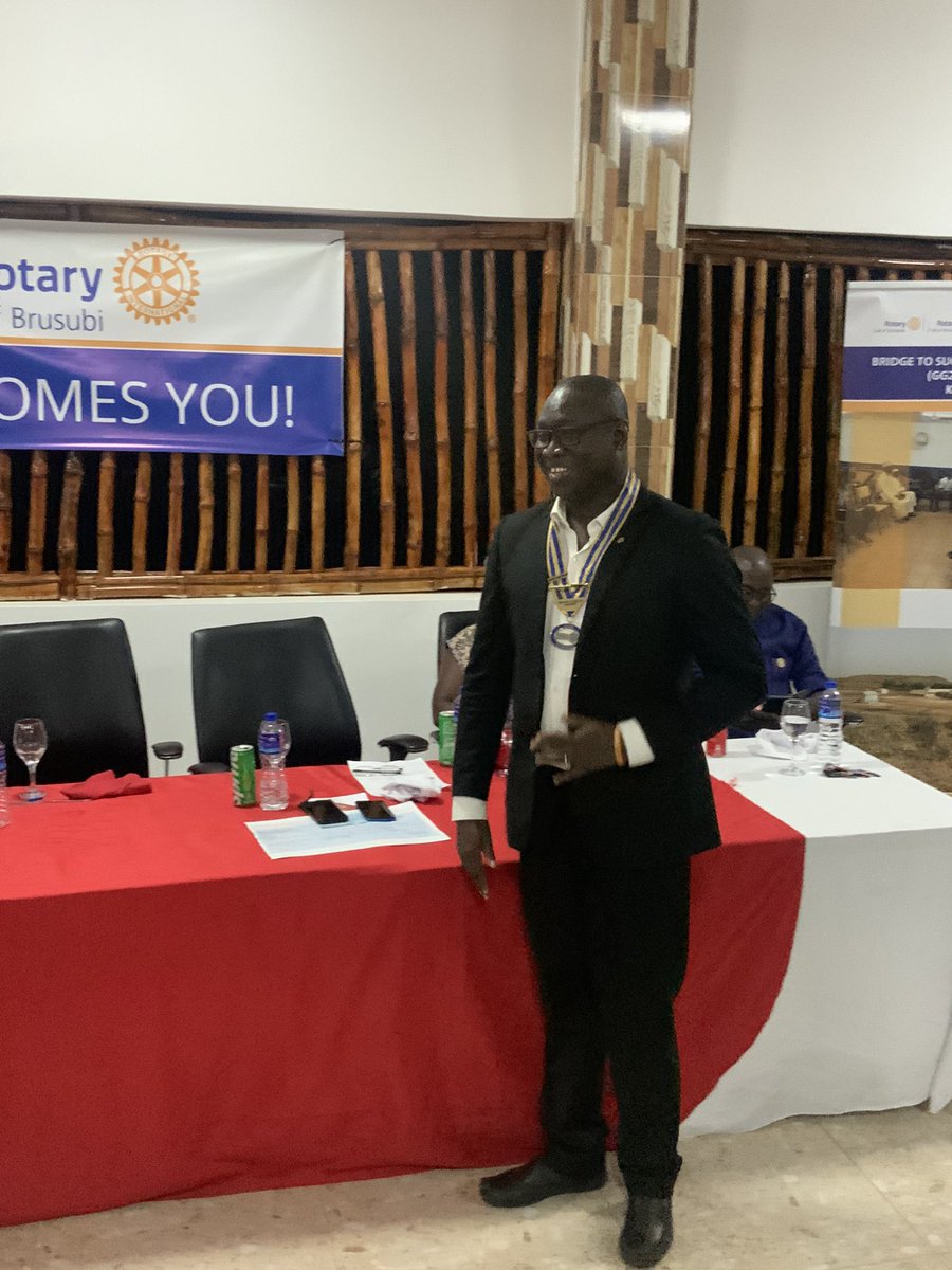 BrusubiRotary's tweet photo. All smiles and straight to work. Rtn Dominic Gomez President 2023-24takes over the mantle of leadership  and commits to work on Water and Sanitation, Basic Education and Literacy  as well as develop projects in the areas of Mental Health and Peace-building. Congratulations, https://t.co/JBbwhKiB8x