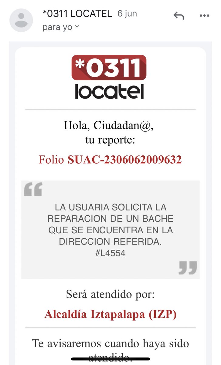 Lizzy465628002's tweet photo. Buen día. Llevo esperando más de un mes su respuesta, ¿a quien me puedo dirigir para dar solución? @locatel_mx @Alc_Iztapalapa @ColoniaBanjidal https://t.co/ExB6zFiVqg