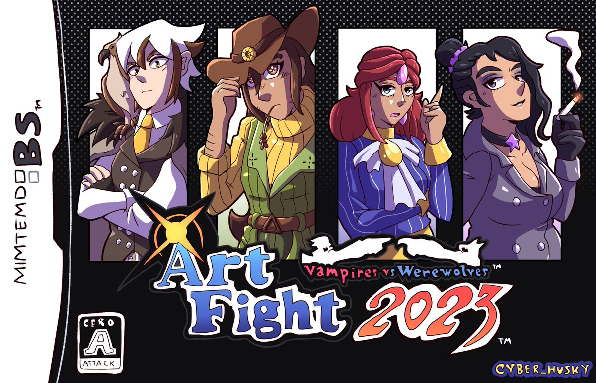cyber_husky's tweet photo. done did another mass attack, this time of my other longstanding special interest 
featuring lawyer ocs by @jellitaro, @evilleitmotif, SparkyKinetic and Kiwickie! https://t.co/QKlTy6wGaK