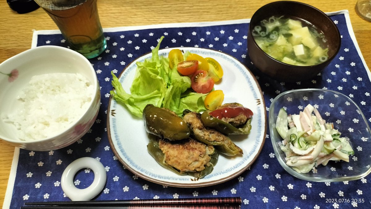 machike725's tweet photo. お疲れ様でした☕
#ピーマンの肉詰め🫑
#梅雨明け宣言間近💧☀
#冷房を適切に使用
されて熱中症予防されますように🙏
#TMKG🥚🍚
#世界水泳選手権2023福岡大会
#金メダル🥇🥇🥇
遅番⑤にむけてハヨネラナイカンバイ(つ∀-)オヤスミー💤 https://t.co/4muENoBO4k