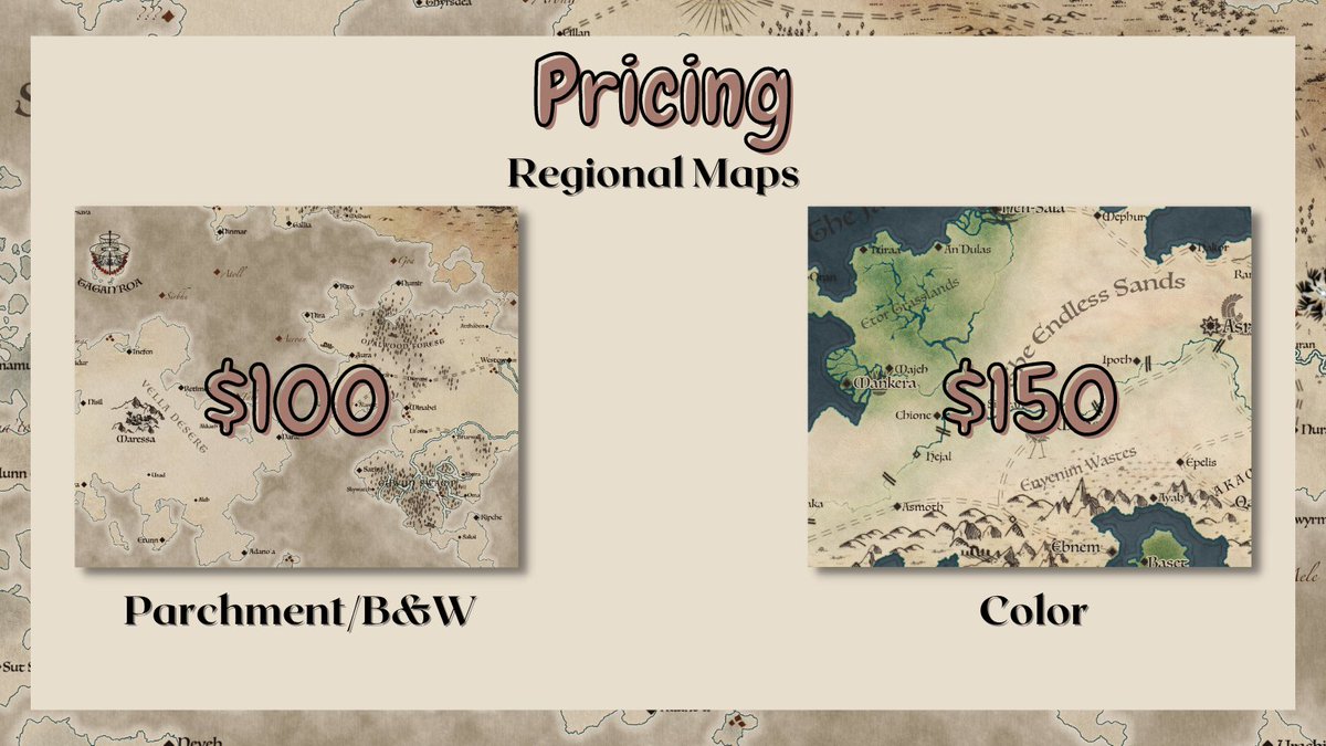 auroraaesthetik's tweet photo. I got to get some car repairs done so I'm opening some MAP COMMISSIONS. Perfect four visualizing your story,  homebrew DnD setting, or world from your favorite media!

If you are interested please shoot me a DM!
#mapcommission #artcommissions #Commission https://t.co/sEqGURP9U1
