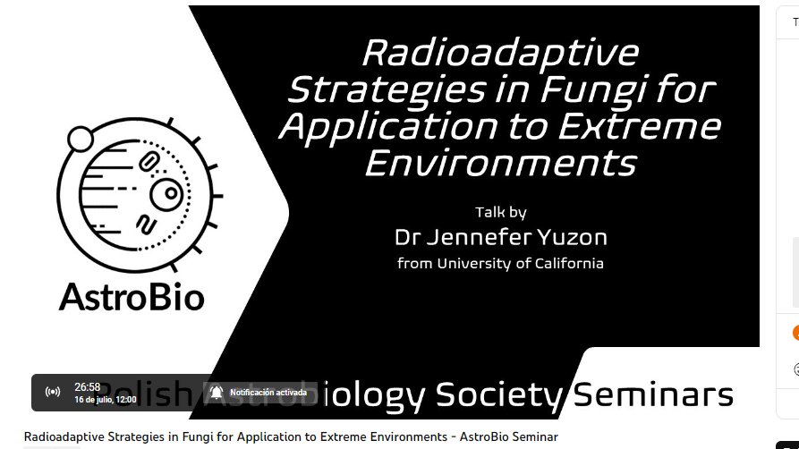 nanoLaniakea's tweet photo. Today is my first time attending the AstroBio Seminar from Poland. It's exciting to discover a new community
"I will talk about our lab’s space projects in collaboration with NASA including the Artemis Bioproject, and Antarctic Balloon mission"
#Astrobiology
#IonizingRadiation https://t.co/qOxzRB7HNO