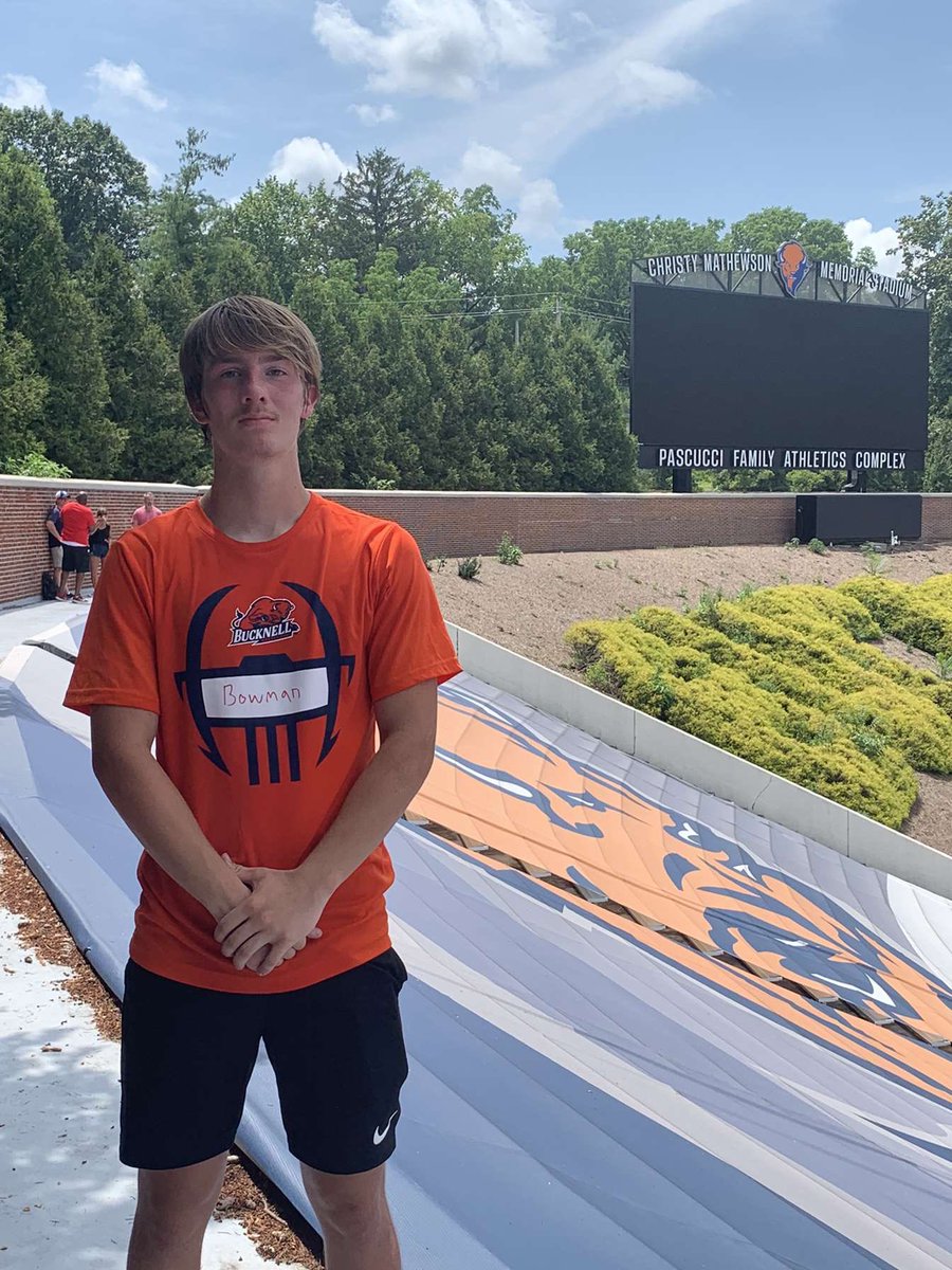 SBowman44's tweet photo. Amazing camp yesterday at @Bucknell_FB. Thanks for the ample opportunity to learn and compete. @realcoachvince @Coach_Schaeffer @DaveCecchini https://t.co/MEfZS38kx8