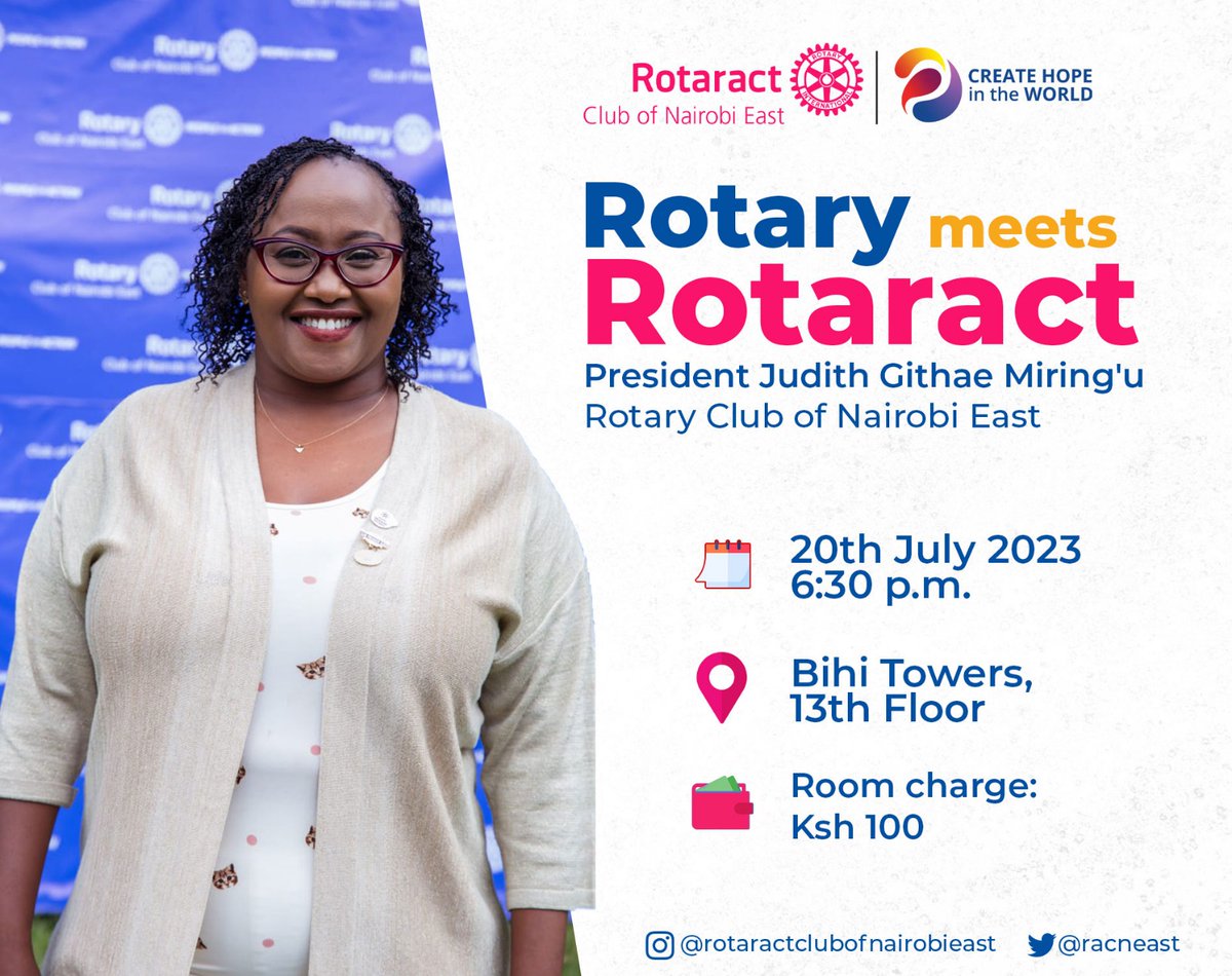 racneast's tweet photo. ๐ Uniting Generations, Igniting Change! โก๏ธ
Brace yourself for an electrifying collision as the Rotary Club of Nairobi East, the mother club, joins forces with their dynamic Rotaract baby club! ๐
Join us for a memorable rendezvous! ๐๐ฅ
#RACNEAST #GenerationsUnite https://t.co/RtF9Lv6n5g