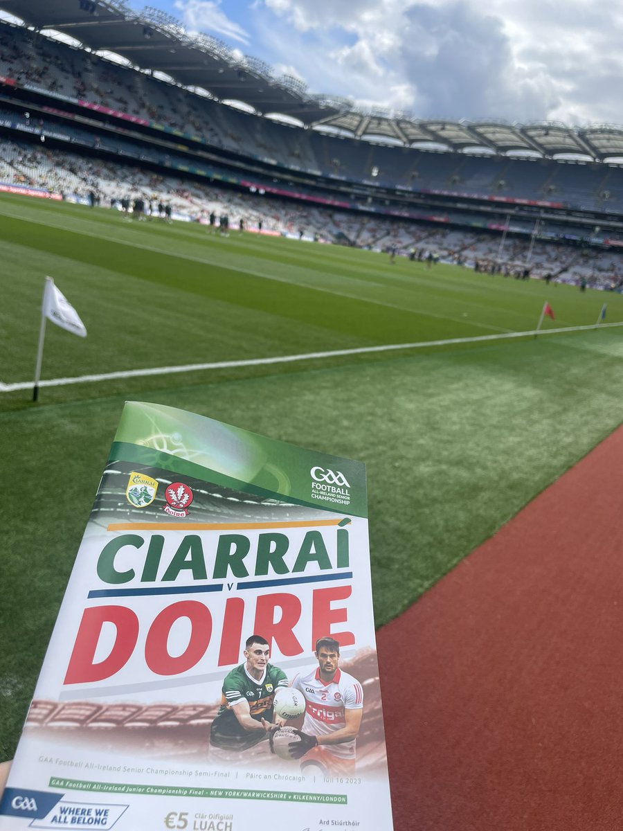 Day two in Croker…

The second All-Ireland Senior Football Championship semi-final as Kerry face Derry. 

Dublin await the winners in the final. 

Live on @BBCTwoNI and @BBCiPlayer from 3:30pm.