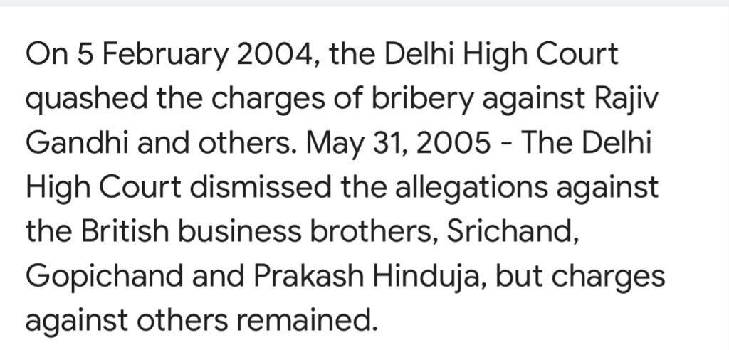 sidd_sharma01's tweet image. "𝐒𝐂𝐀𝐌𝐒 - 𝐀𝐍𝐃 𝐓𝐇𝐄 𝐑𝐄𝐀𝐋𝐈𝐓𝐘"

While we keep hearing about various scams &amp;amp; the #Andhbhakts are fed with the #SambitKohinoor Day In Day Out, Repeatedly, Time after Time, Day after Day. Let’s have a look at the Scams &amp;amp; the Outcomes:

1. Bofors Scam - On 5 February…