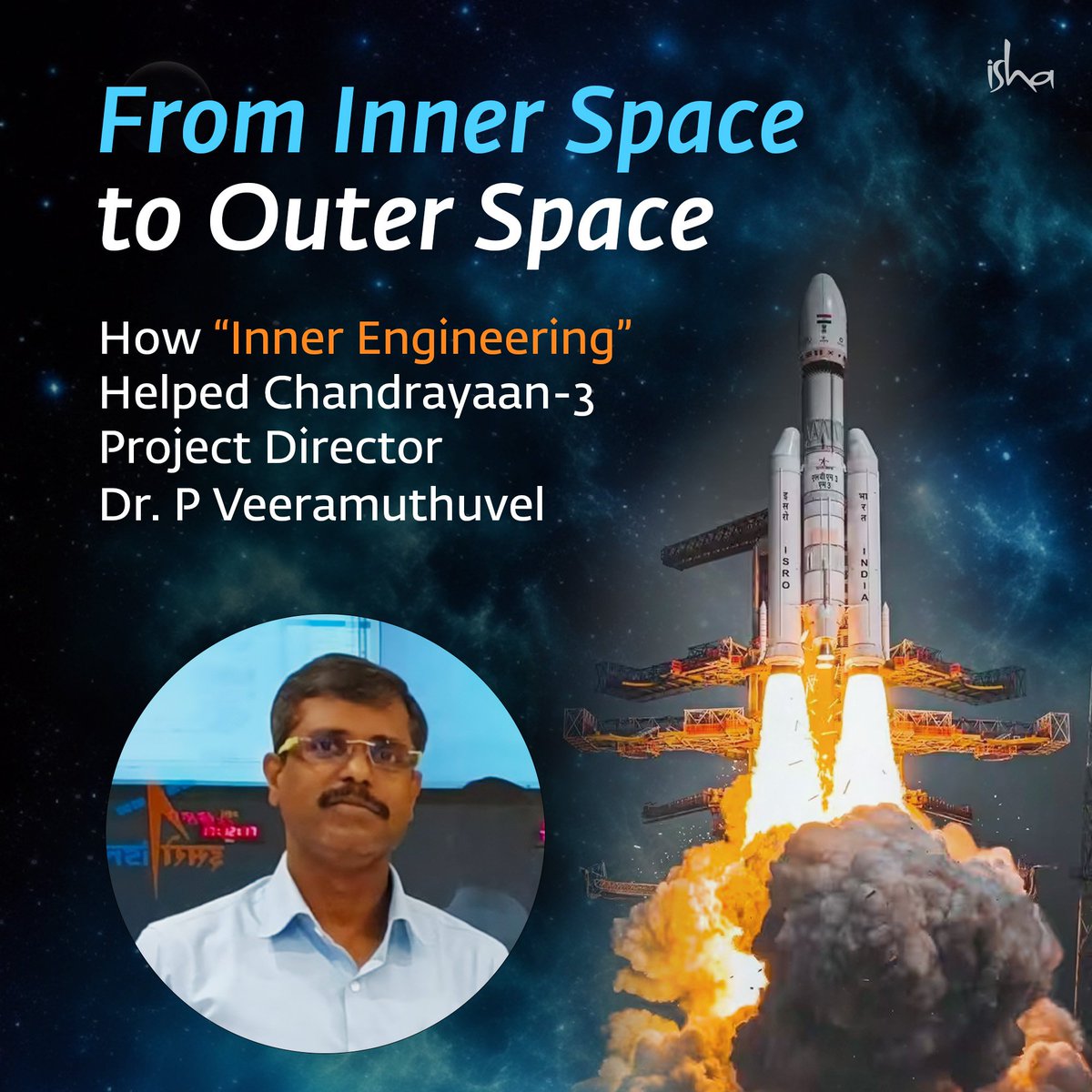 ishafoundation's tweet photo. Inner Engineering is no rocket science, but that doesn't mean a rocket scientist can't make the most of it! Read all about how Dr. P Veeramuthuvel, the project director for Chandrayaan-3 - turned to Inner Engineering to enhance his life and how his journey unfolded.
https://t.co/H3nRD5Popa #InnerEngineeringOnline #Chandrayaan3 #ISRO