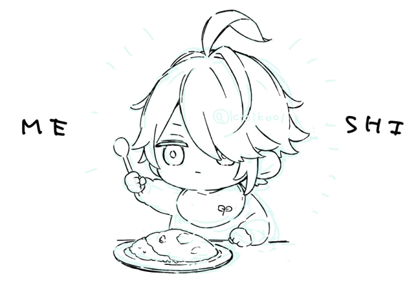 1boy spoon male focus holding spoon solo hair over one eye monochrome  illustration images