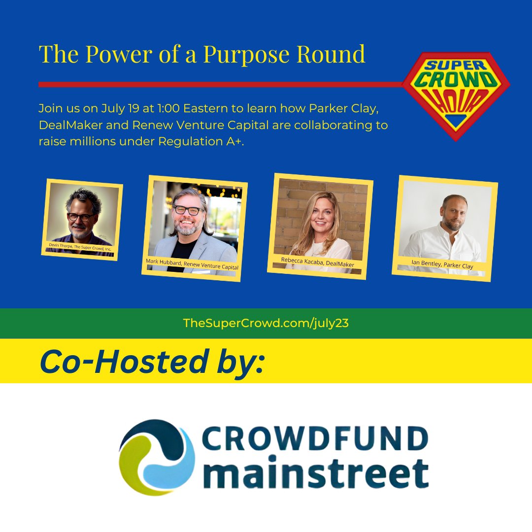 Register for #SuperCrowdHour and get 50% off with this link: events.humanitix.com/supercrowdhour… @CrowdfundMain #ImpactCrowdfunding #DiverseFounders #SocialEntrepreneurs #CommunityCapital #ImpactInvestors #RIC #InvestmentCrowdfunding