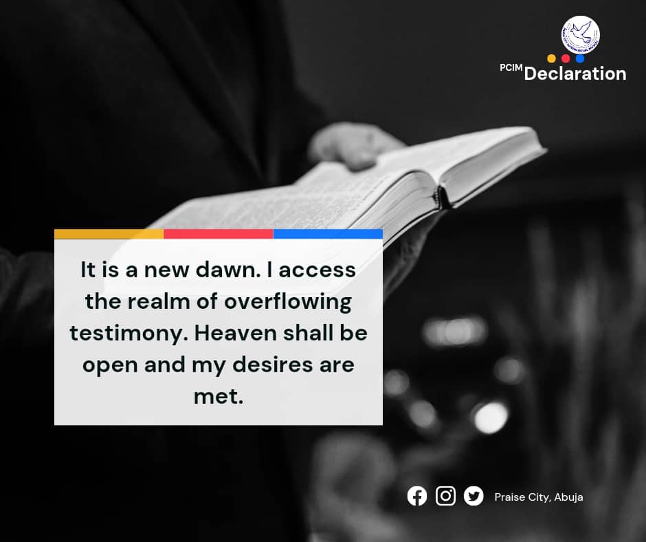 Praisecityabuja's tweet photo. It's a new week🕺💃🕺💃

This is our declaration for the week. Affirm it and declare it as we begin

Amennn!!!

Happy new week❤️

#PCIMMEDIA 
#newweek
#Declaration https://t.co/tXlLxVkfaX