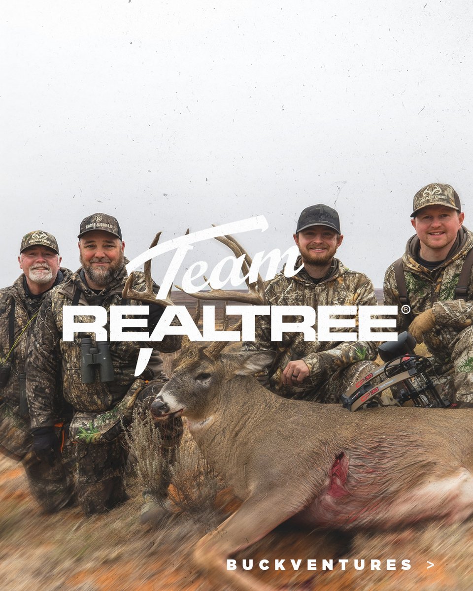 Realtree's tweet photo. The @Buckventures  group is known for hunting monster bucks and keeping their core values at the forefront. 

We are proud to have everyone at @Buckventures on Team Realtree.

#Realtree https://t.co/5NM03APqK3