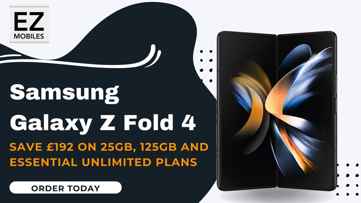 SAVE up to £192 with 25GB, 125GB and Essential Unlimited Plans on the Samsung Galaxy Z Fold 4 with Unlimited Mins/Texts/Data & #GiftData to the family on EE's unmatched speed. Order this summer from as low as £87/MO was [£91] https://t.co/MHYB3zBE8z https://t.co/2YkIUtKdWo