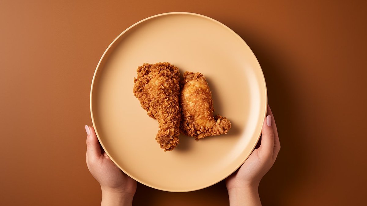 kalsonkalu's tweet image. Here&apos;s a prompt to create tasty Food pics that you can&apos;t put down with #AI     

Hands holding a {food}, {color} background --ar 16:9

Sidebar: What option are you choosing from these and why?
1. Burger
2. Pizza
3. Fried Chicken
4. Sandwich

I got another tasty one, you’ll love!…