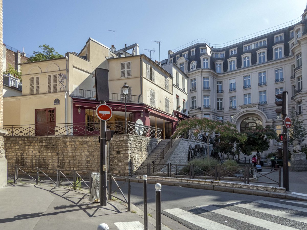 From across the street, art students sketch place Lucien-Herr in the 5th arrondissement.