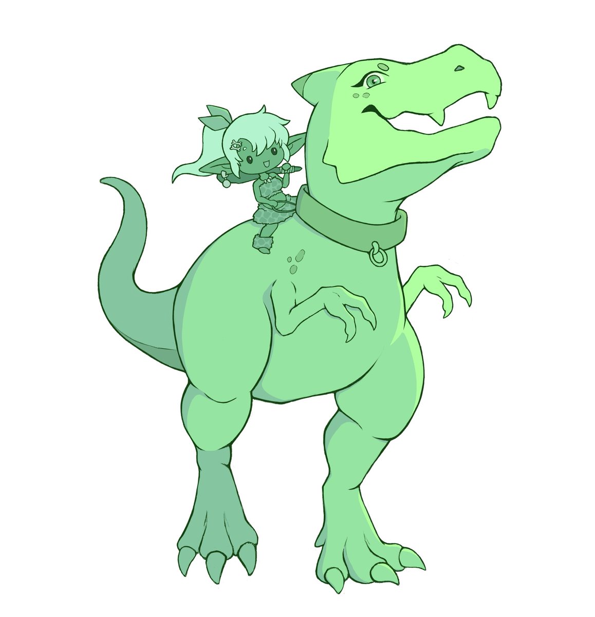 SkullsStarships's tweet photo. Sometimes you just wanna ride your friends 💚

#fanart #dinosaur https://t.co/PSvvQc9P5X