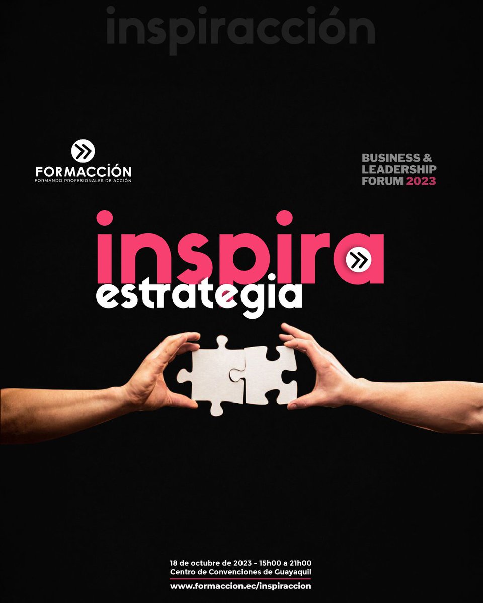 formaccion_ec's tweet photo. #Inspiracción2023

Business &amp; Leadership Forum

Conferencias y dinámicas para explotar tu potencial de liderazgo, ampliar tu red de contactos y conquistar objetivos.

OCTUBRE 18, 2023

Acceso Básico: $100 + IVA
VIP Access: $200 + IVA

https://t.co/A7mBIsnk89 https://t.co/YghzSdCJtz