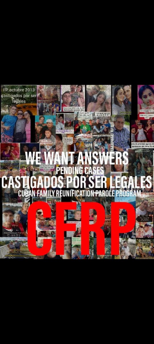 Nuestros procesos fueron congelados,  tenemos I131 paga y aprobada,  #castigadosporserlegales 
#cfrp 
#lasfamiliasunidas 
F1,F2A,  F2B,  F3,  F4
#nomaslimbomigratorio 
<a href="/USCIS/">USCIS</a> #POTUSBiden 
<a href="/MaElviraSalazar/">María Elvira Salazar 🇺🇸</a> @usembbasyCuban