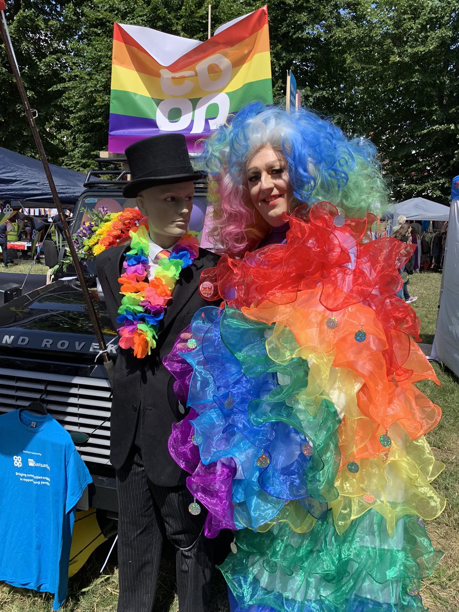 Southend Pride on 15 July.  Great day with a great vibe from the visitors to the festival. With colleagues on the Co-op stand.