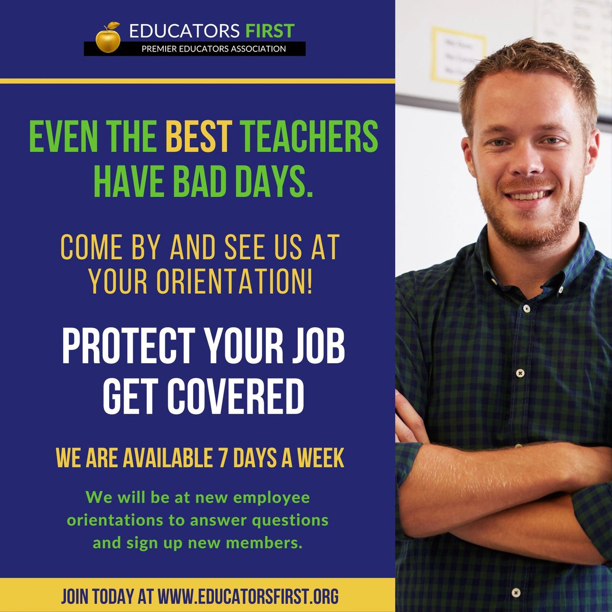 educators1st's tweet image. Are you starting a new job or joining a new district? Be sure to take care of your membership! Come and see us and we can help!