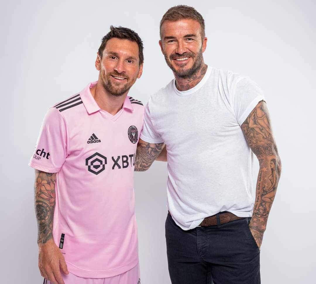 AlbicelesteTalk's tweet photo. Messi and Beckham 🇦🇷🏴󠁧󠁢󠁥󠁮󠁧󠁿 https://t.co/6GdAhoNILl