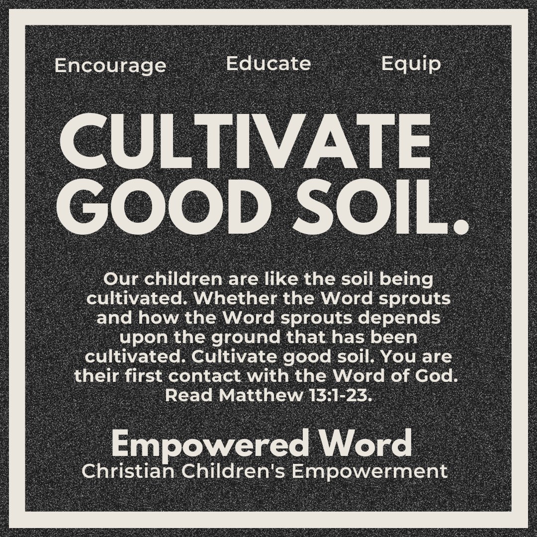 emprepcce's tweet photo. Cultivate Good Soil
#christianparents #WordOfGod #empowerment #plantwell #emprepinc https://t.co/KbmuHENchP