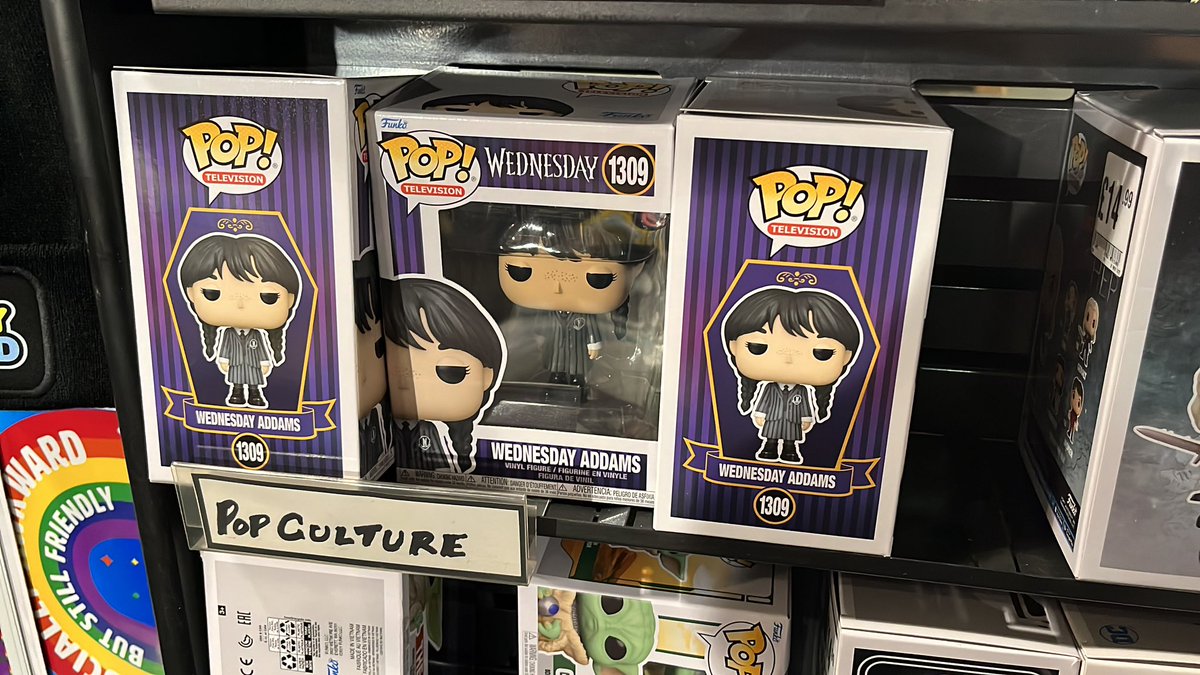 The long awaited Wednesday Addams funko pops have arrived in store!!! #hmvforthefans #wednesdayaddams