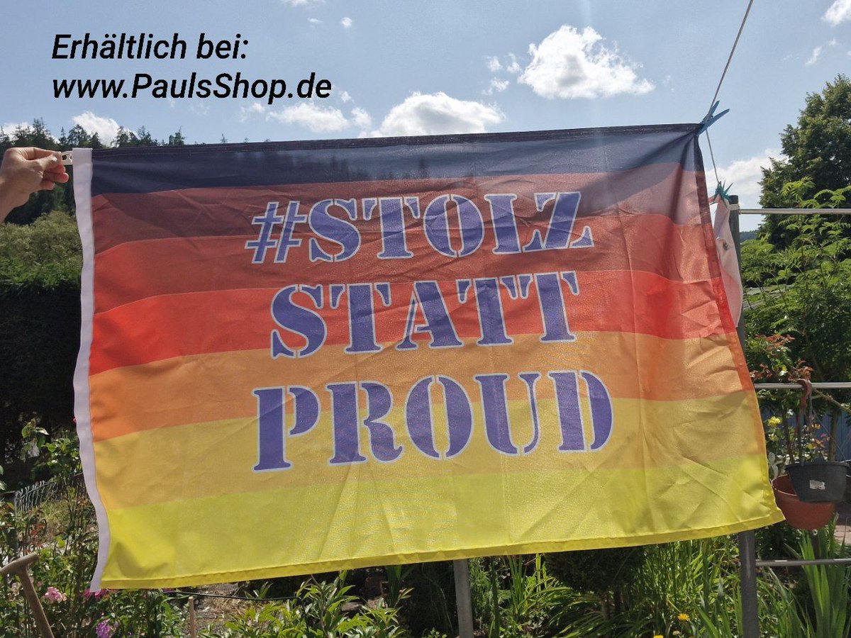 Neue Flagge im Shop 😀👍
#Stolzsommer #stolzmaus #stolzstattproud #Deutschland #Flagge #fahne
paulsshop.de/Flagge-StolzSt…