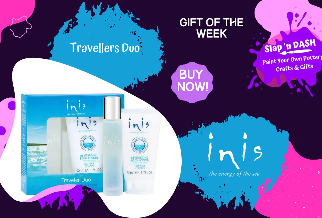 Gifts at Slap 'n Dash - 
A truly unique, discovery fragrance, Inis uplifts &amp; brings a feeling of happiness.

The Traveler Duo is a great way to sample Inis the Energy of the Sea. slapndash.com/inis-fragrance…