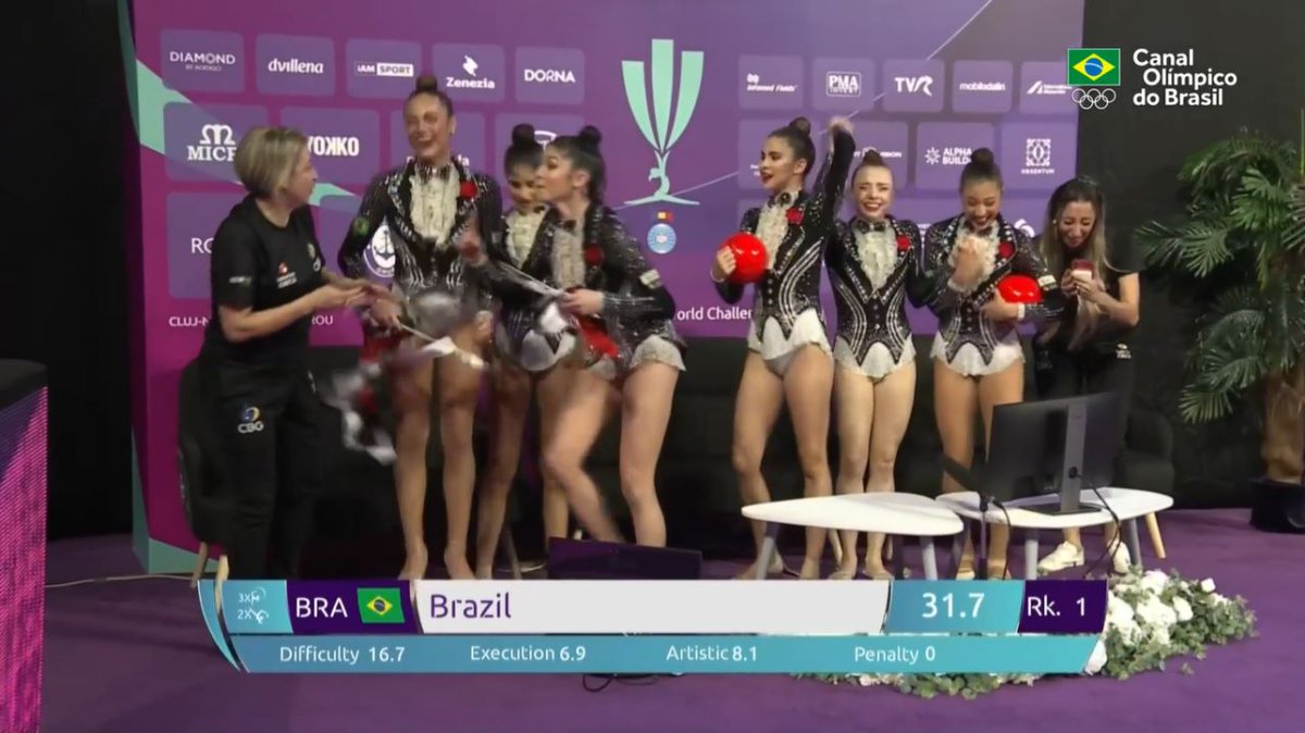 Brazil is the first nation not from Europe or Asia to earn three medals in a single World Cup/World Challenge Cup stage with the group!

Also, for the first time a nation not from Europe or Asia managed to win four medals in a single WC/WCC stage!

Absolutely FANTASTIC!!!