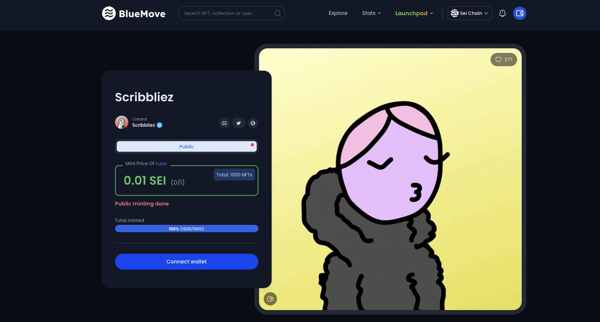 MASSIVE THANKS TO ALL! 🫶❤️

We minted out within an hour! ✏️ 

To reward everyone, all who minted get a Scribble Ticket on mainnet! 👀🌈

SEI SUMMER IS HERE. 🏝️🚢

Shout out to <a href="/BlueMove_OA/">BlueMove</a> for making this happen! 🚀

#Seilors #SeiSummer #SeiNFTs