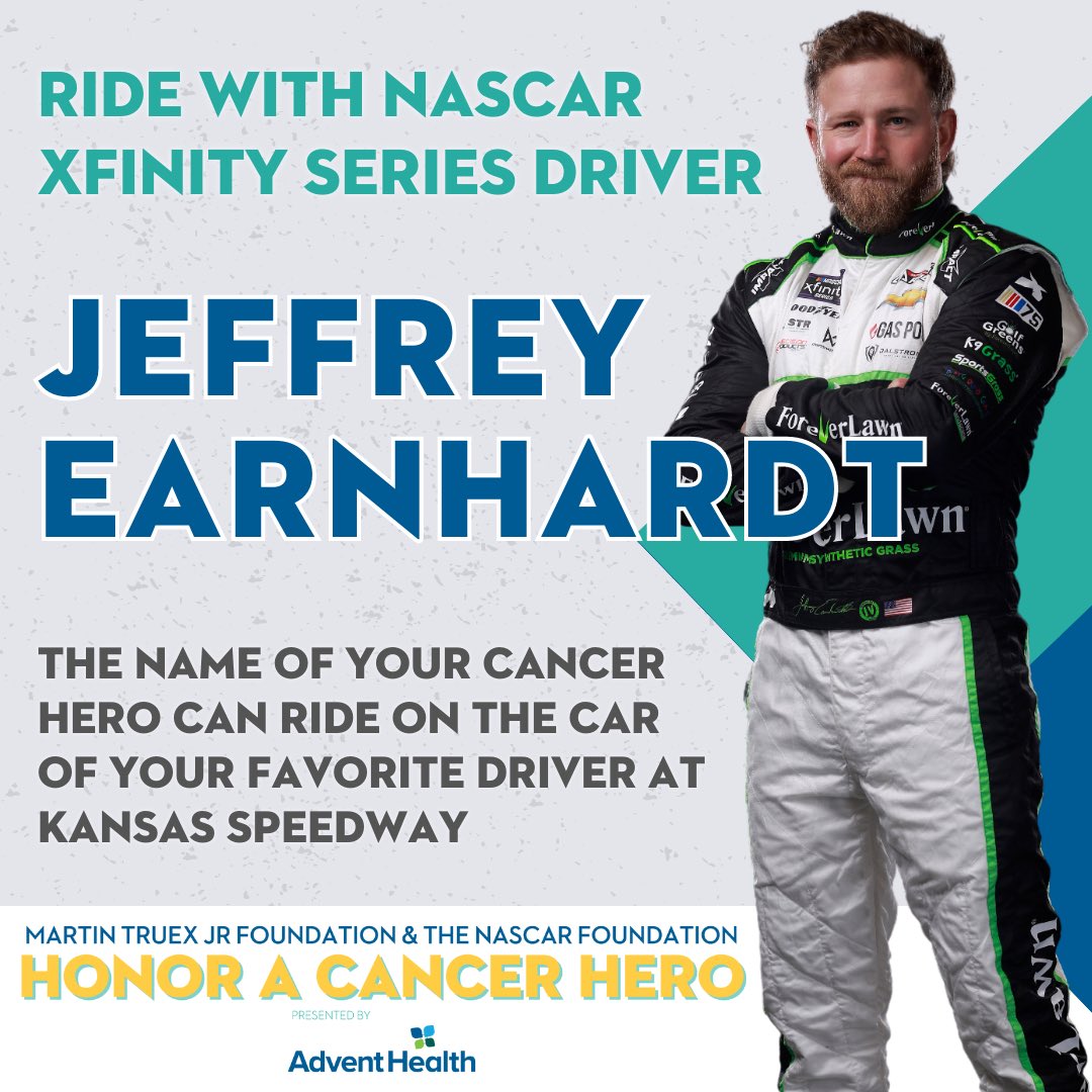 🎗️Your cancer hero can ride along with @ryanellisracing and @JEarnhardt1 at @kansasspeedway. Bid and donate now via the links below!

Ellis: ebay.com/itm/1958608725…

Earnhardt: ebay.com/itm/1958608707…

@MTJFoundation | @AdventHealth |
#HeroesRideAlong | #eBayForCharity | #NASCAR