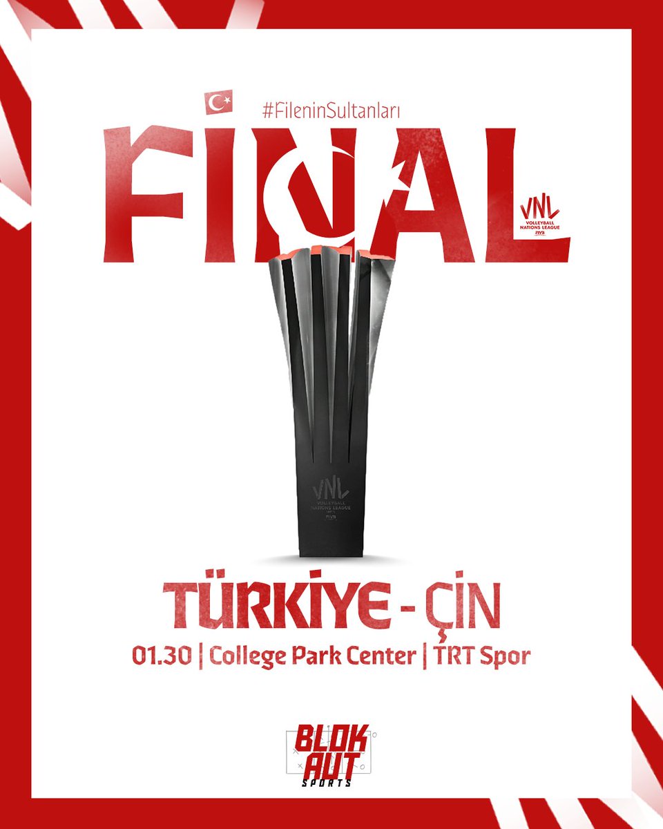 🏆 ŞAMPİYONLUK GECESİ İÇİN NEFESLER TUTULDU!🇹🇷

🏐𝐕𝐍𝐋 𝟐𝟎𝟐𝟑 𝐅𝐢𝐧𝐚𝐥𝐢: 𝐓ü𝐫𝐤𝐢𝐲𝐞 𝐱 Ç𝐢𝐧

🕝01.30 | 📺 TRTSpor

#VNL2023 - #FileninSultanları