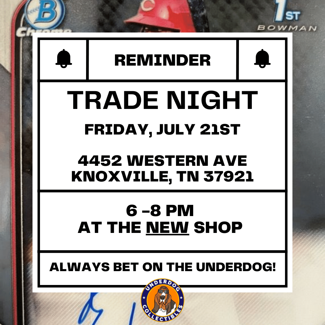 UdogCollect's tweet image. THIS FRIDAY @ the new shop.  Join us as we giveaway free @sgcgrading submissions.  #collect #knoxville #cardgrading #thehobby #sportscards #collect #udogknox