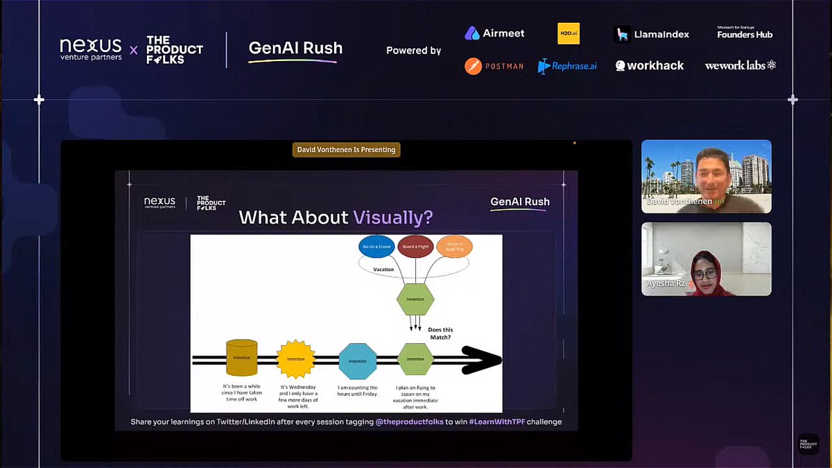 pixelprakash's tweet image. All about yesterday's genAI rush wonderful session @TheProductfolks #LearnwithTPF
Thank you @surbhirathoree @davidvonthenen for your valuable insights.