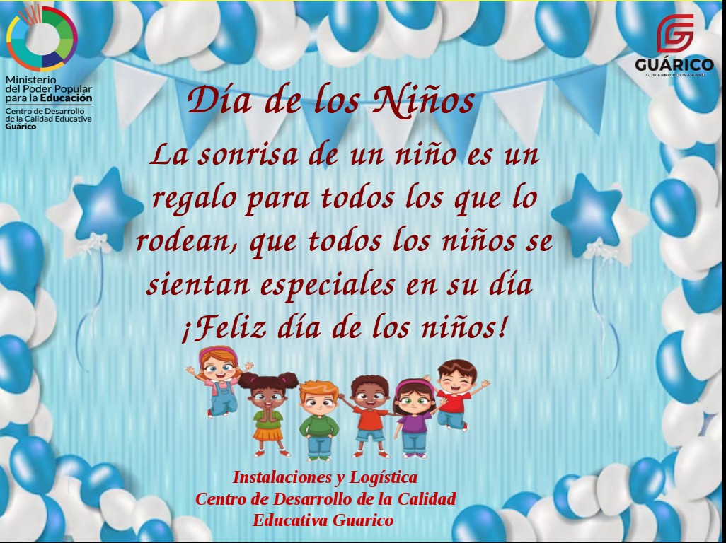 Feliz día para todos los niños del mundo. 

#VivaElSemilleroDeLaPatria