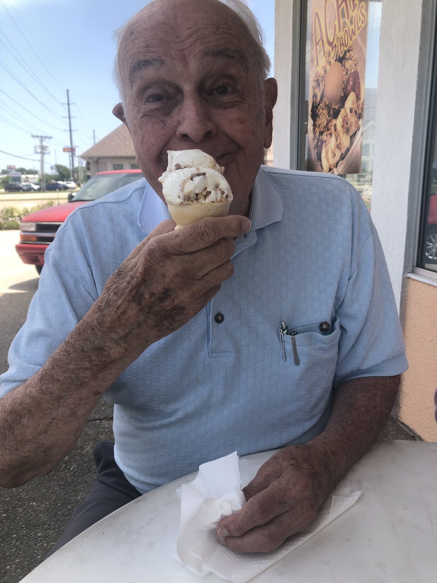primroseliving's tweet photo. We hope you are enjoying National Ice Cream Day as much as these three from Primrose of Newburgh, IN! #thisisliving #seniorliving https://t.co/CTHYO7J62P