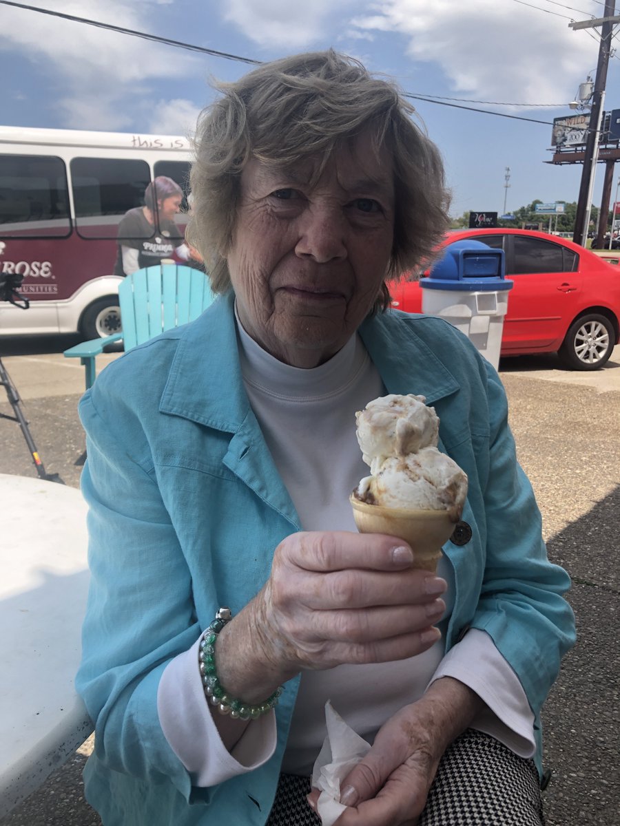 primroseliving's tweet photo. We hope you are enjoying National Ice Cream Day as much as these three from Primrose of Newburgh, IN! #thisisliving #seniorliving https://t.co/CTHYO7J62P