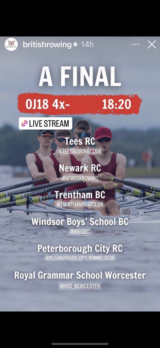 RGS Worcester Boat Club (@rgswrowing) on Twitter photo Great performance by the Open Junior 18 4x- <a href="/BritishRowing/">British Rowing</a> Junior Championships! 6th in the A Final! Great performance by the Open Junior 18 4x- <a href="/BritishRowing/">British Rowing</a> Junior Championships! 6th in the A Final!