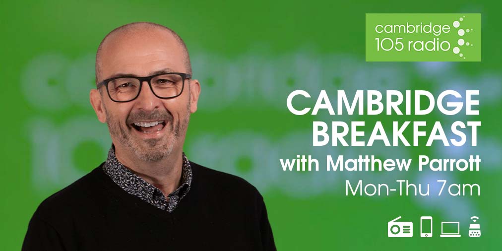 CambridgeRadio's tweet photo. Matthew Parrott is sitting in for Julian on @CamBreakfast this week. https://t.co/ZWyJoVm7WV