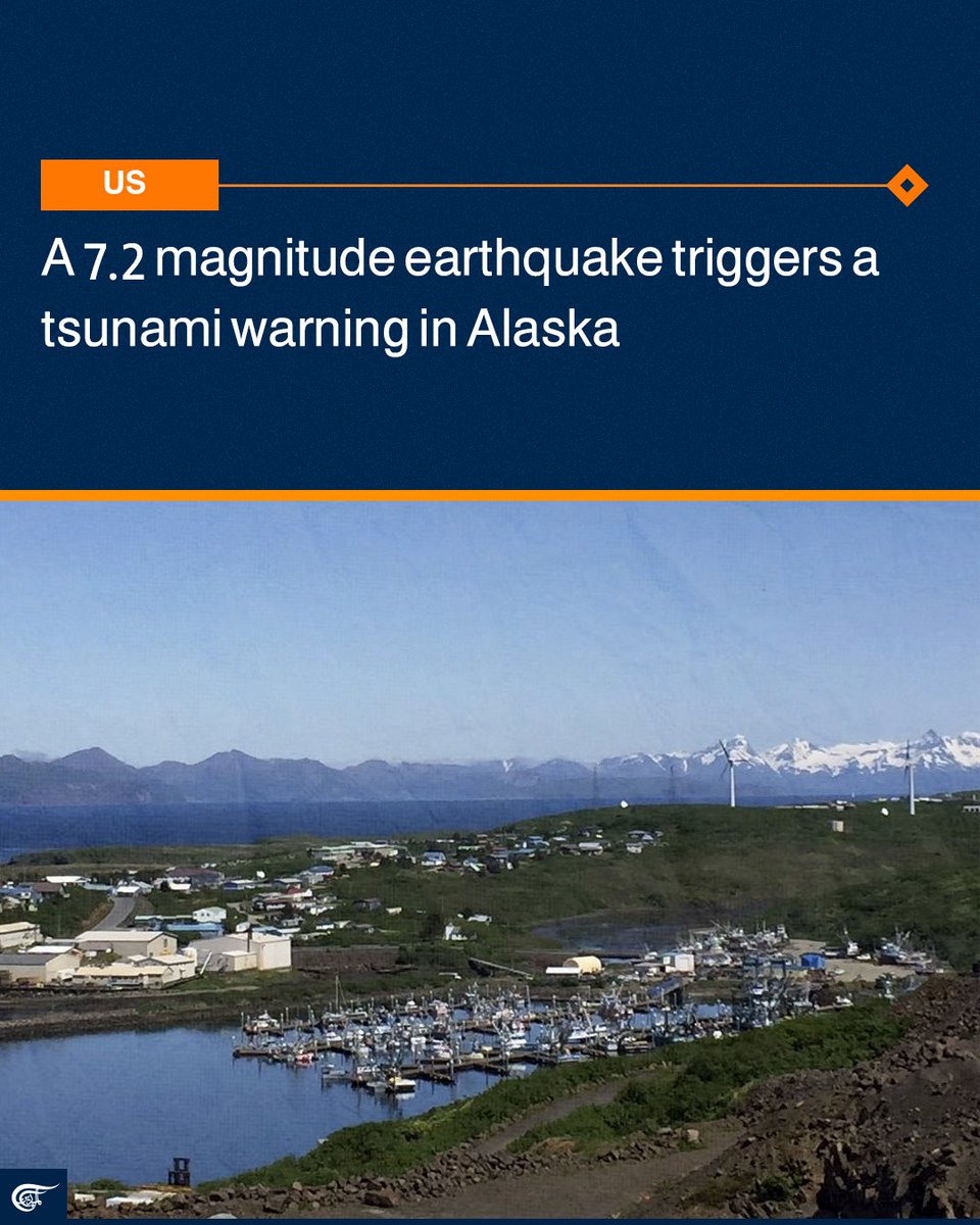 Late on Saturday local time, a powerful earthquake with a magnitude of 7.2 struck off the #Alaska peninsula, leading to a tsunami warning, as reported by the United States Geological Survey (#USGS).

The #earthquake was shallow and occurred at 10:48 pm Saturday (0648 GMT Sunday),… https://t.co/QdOcZxAyXH https://t.co/TZAmoHkLu1