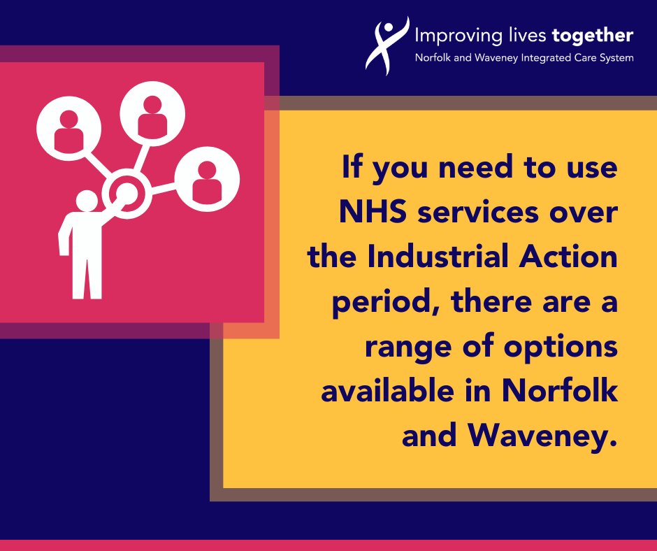 Residents in Norfolk and Waveney are reminded that support will continue to be available for anyone experiencing a mental health crisis during planned industrial action by doctors this week. Find more details about available services here: shorturl.at/aKQU4