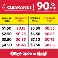 LAST DAY YOU DON'T WANT TO MISS OUT ON HUGE SAVINGS!! 90% OFF!
Our Largest & Final Sale of the Season,  90% OFF all marked clearance items!   #childrensresale #clearance #sale #90%off  #thrift #ouacLANGLEY #inflationbuster #save #reuse
