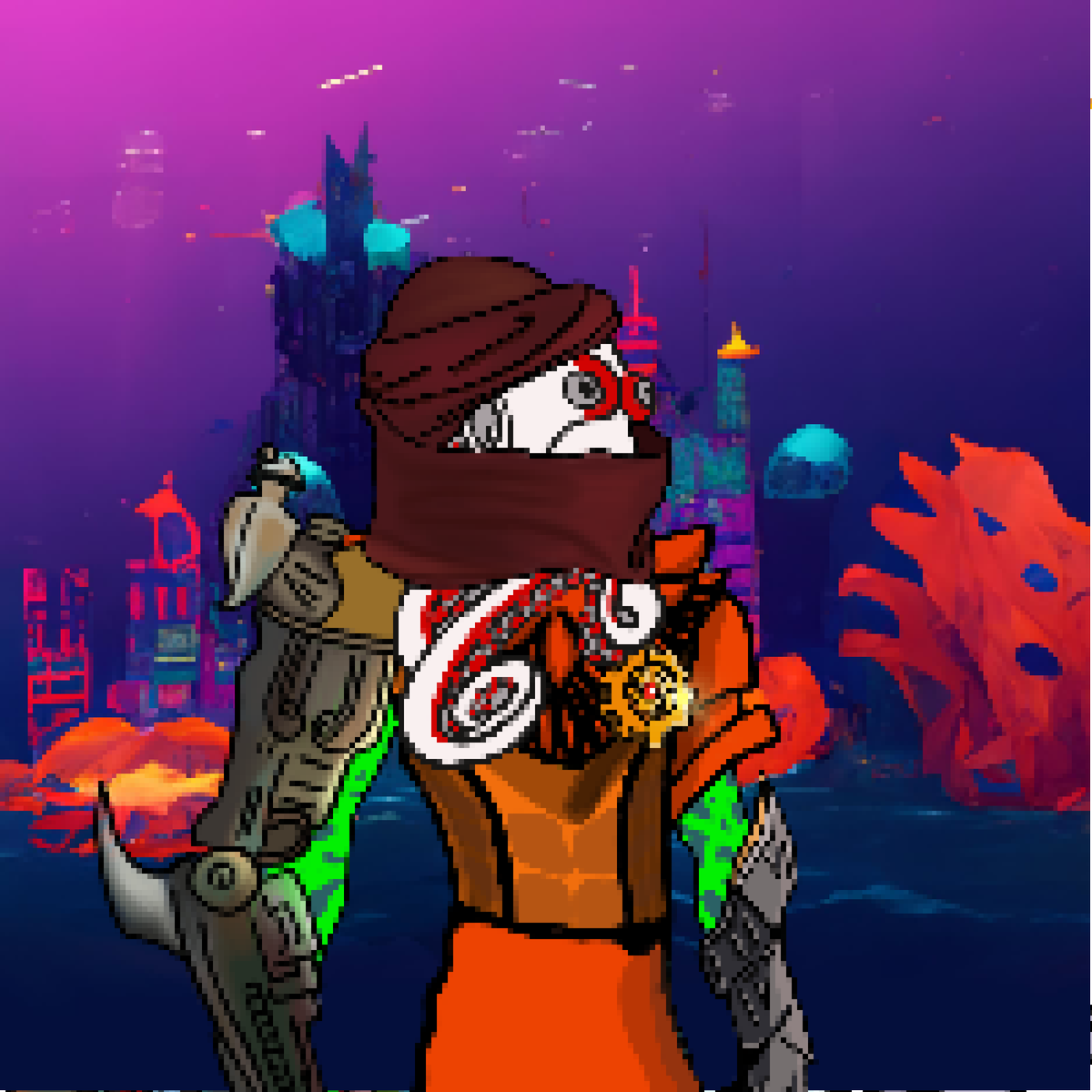 NikosecNFT's tweet photo. Just minted 2 new @octo_peeps that came also with 2 free pixel NFTs!

Mint is live again and boy I got lucky with the first shot!
I got a rare one with a Cyber Helmet 👀🔥

Go mint yours! Supply is Limited! https://t.co/fYL6CvzpKW