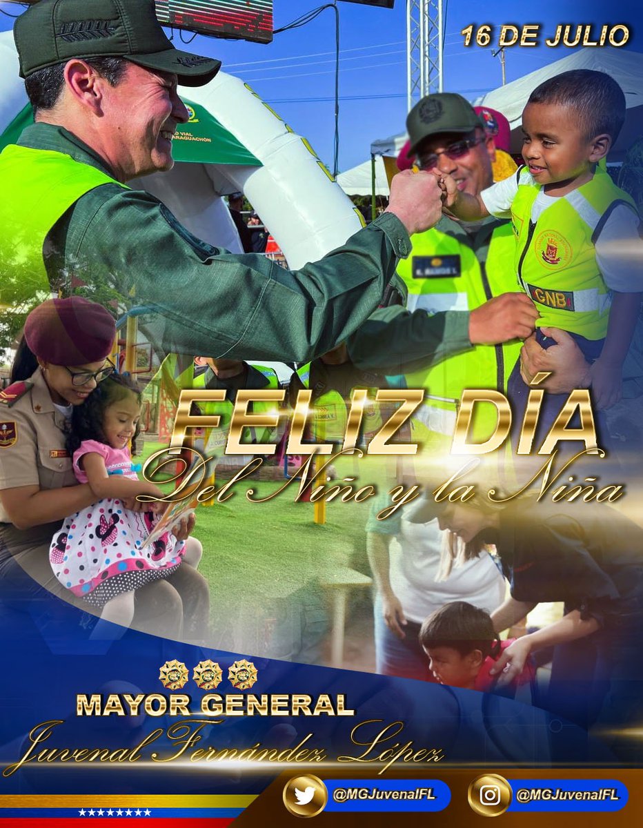 A nuestros niños y niñas de la Patria, gracias por esa sonrisa que ilumina nuestros hogares, por la inocencia, ternura y ocurrencias, que nos alegran la vida y nos impulsan a trabajar día a día por la Venezuela que se merecen. ¡FELIZ DÍA A TODOS LOS NIÑOS Y NIÑAS!