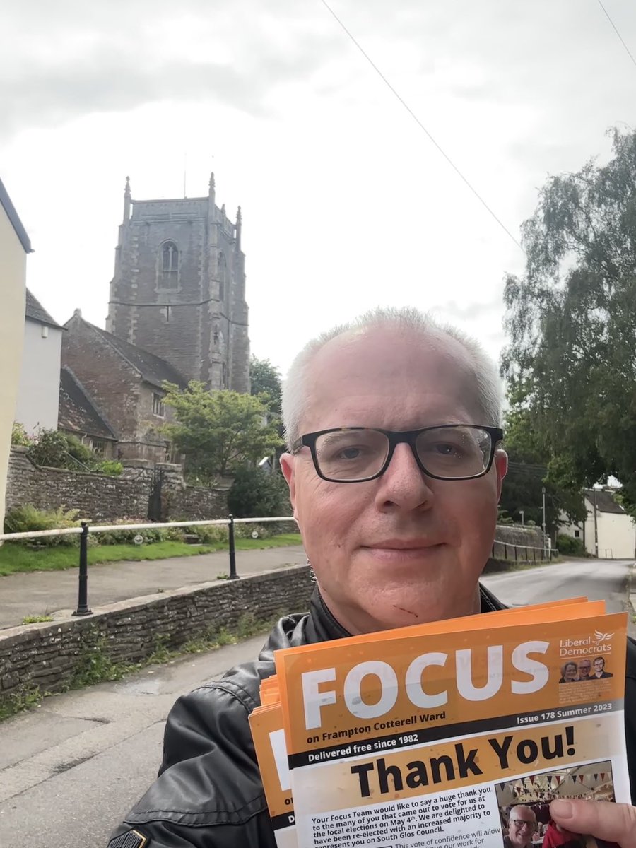 Delivering our election round-up Focus in a rainy Iron Acton. Huge thanks to everyone who voted for us. #WorkingAllYearRound #NotJustAtElections