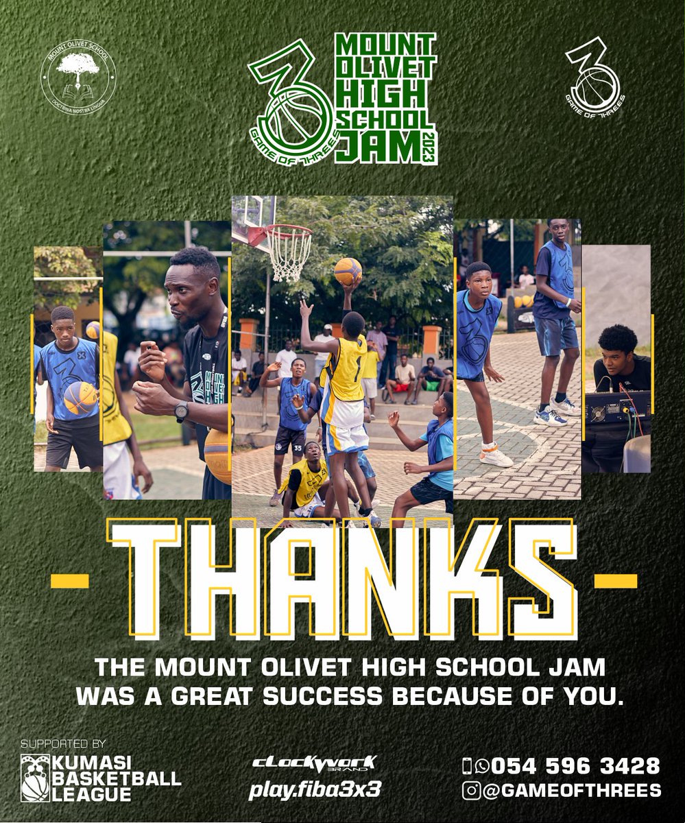 clockwork_brand's tweet photo. Yo, this was super amazing.. these kids showed they need more of these platforms to showcase their hard work..
GAME OF THREES MOUNT OLIVET HIGH SCHOOL JAM WAS STRAIGHT FIRE 🔥
BIG THANKS TO EVERYONE 🙌🙏🫡
#GAMEOFTHREES https://t.co/8v4kTiV9VA