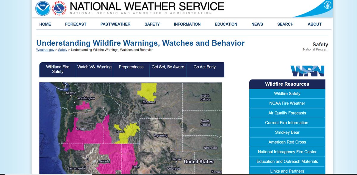 BLMFire's tweet photo. With warmer/drier conditions &amp; an increase in fire activity; it’s time to be #WildfireWeatherAWARE! Do you know the difference between Red Flag Warnings &amp; Fire Weather Watches? Watch this video from the @NWS --> https://t.co/px659p0Dm8
#FireYear2023 https://t.co/d0l7ygFqxd