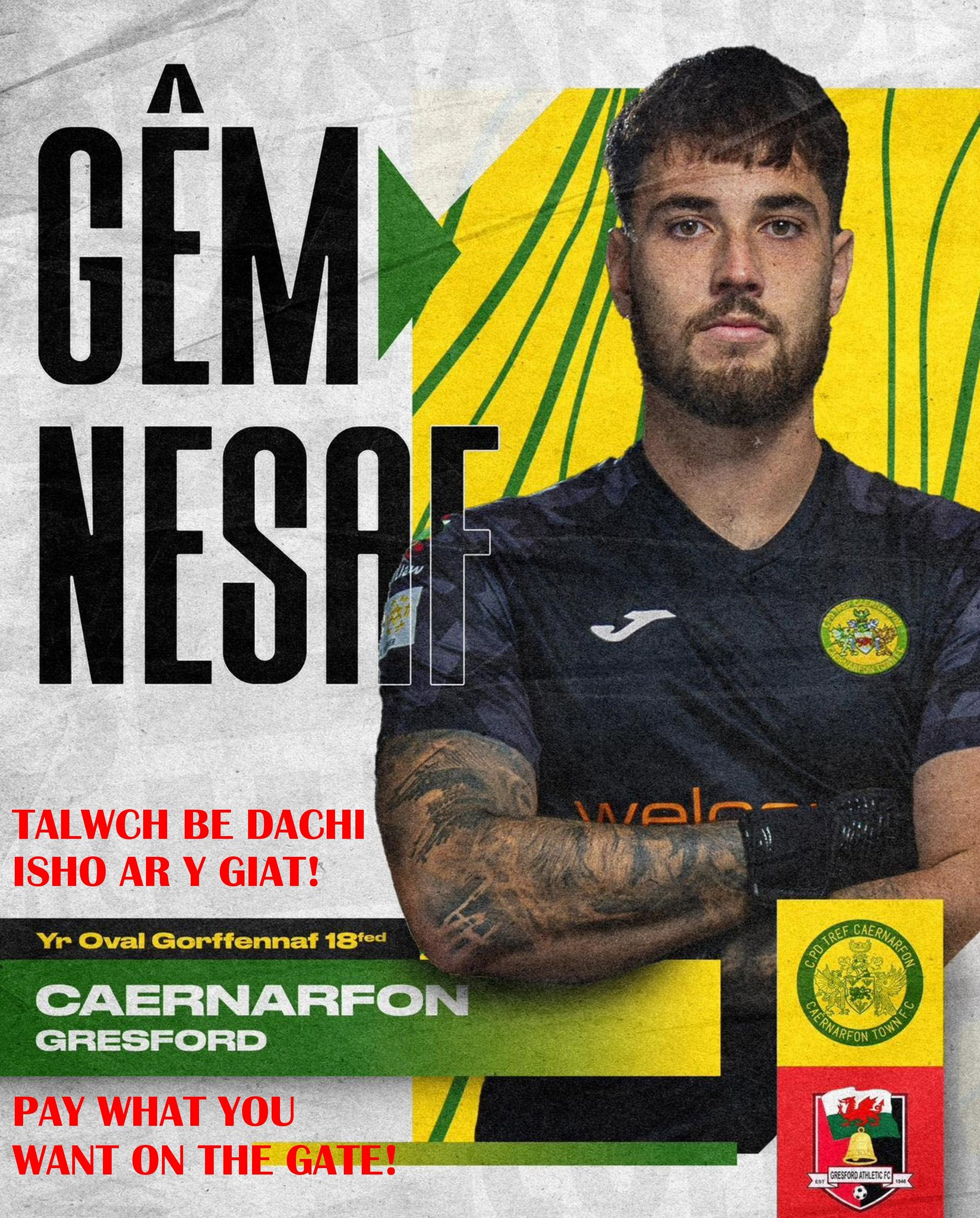 Caernarfon Town FC on Twitter "Pay What You Want.... Due to the