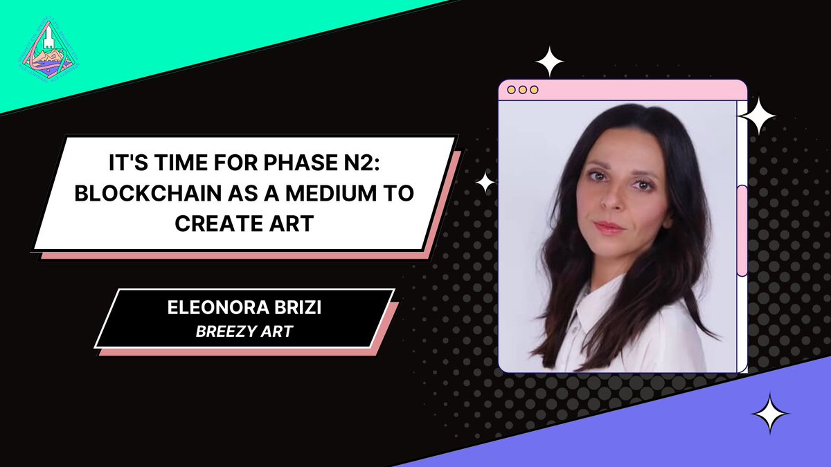 It's time for Phase N2: Blockchain as a medium to create Art by <a href="/eleonorabrizi/">Eleonora Brizi 🌬️ BREEZY</a> , recorded at <a href="/SpaghettEth/">SpaghettETH</a> 🔽
Full Talk: youtu.be/MkhsqRXEMVw