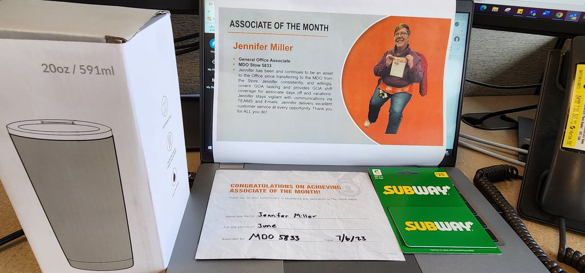 Phoenixfawlks's tweet photo. Made Associate of the Month for June at MDO 5833. 😊 I posted this on my FB account but forgot to post it here. Lol! I have a great Team at #5833! https://t.co/fHXC0YJU6M